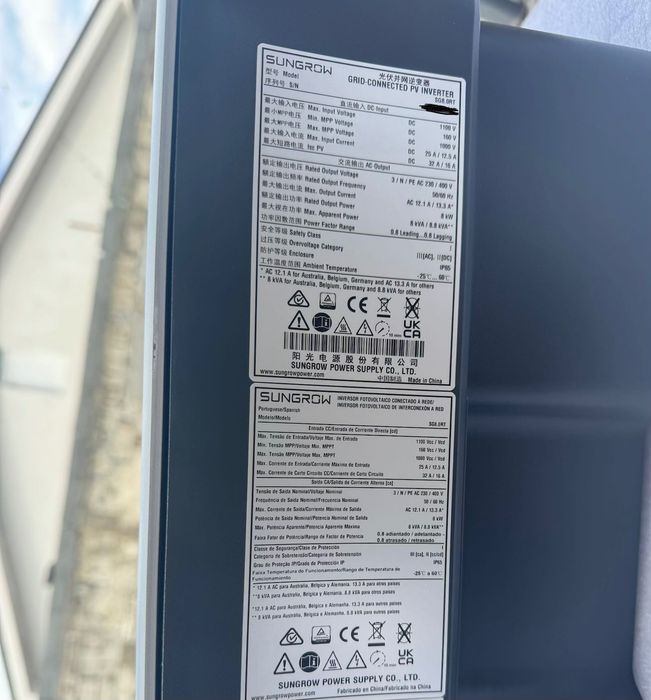 Invertor Sungrow 8kW trifazat