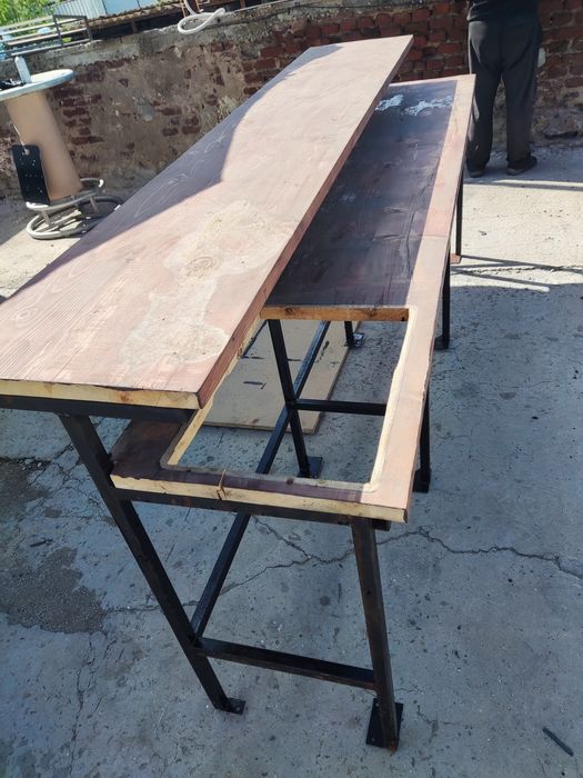 Метален Бар с дървен плот СПЕШНО