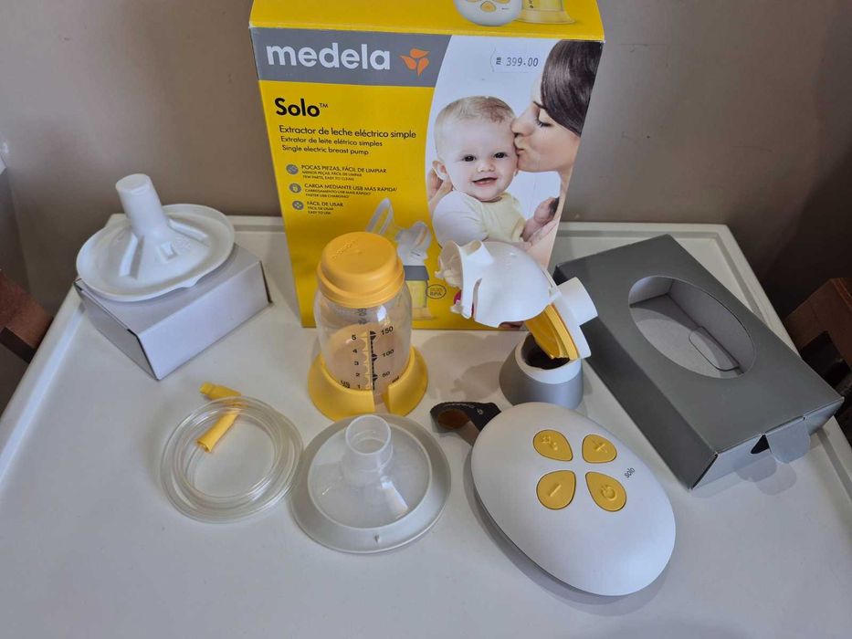 Единична двуфазна електрическа помпа за кърма с шише и фуния Medela Solo