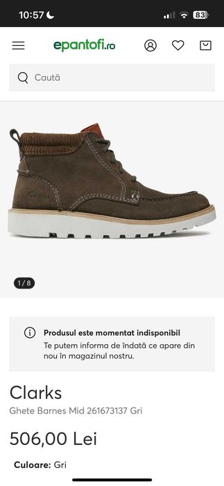 ghete clarks barbati , 44