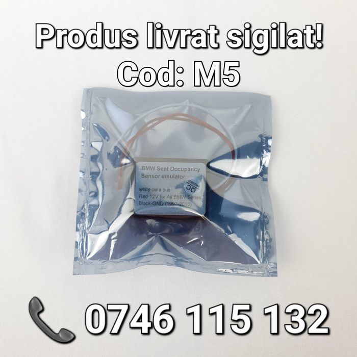 Modul Plasă Scaun BMW–Cu 3 Fire–Passenger Occupancy Sensor(SBE)–DIP Switch–Anulator Eroare Airbag Pasager–E36 E39 E46 E53 E60 E61 E63 E65 E87 E90 – M5