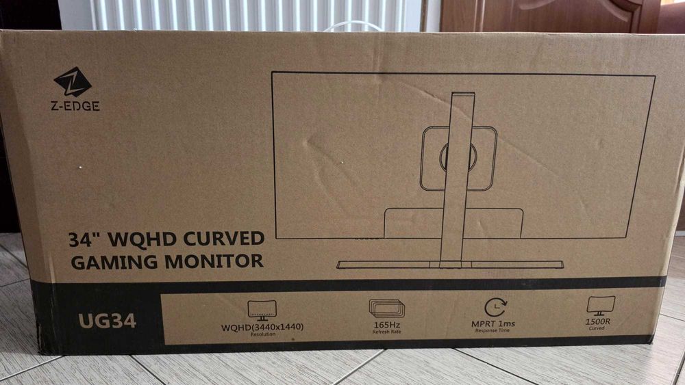 Monitor De Gaming Curbat 34 inchi 165Hz 3440 X 1440 Curbat Z-EDGE 34. NOU !!