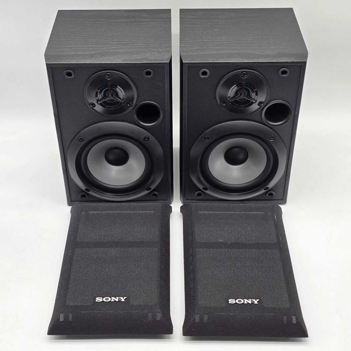 SONY SS-B1000 8 Ohms 120W Pair Black Wood Bookshelf Speakers