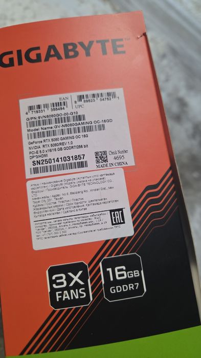 Продам Видекарту rtx 5080 16gb
