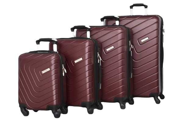 Куфар ABS -4 броя в комплект -Опция - Син/Кафяв/Черен/Бордо