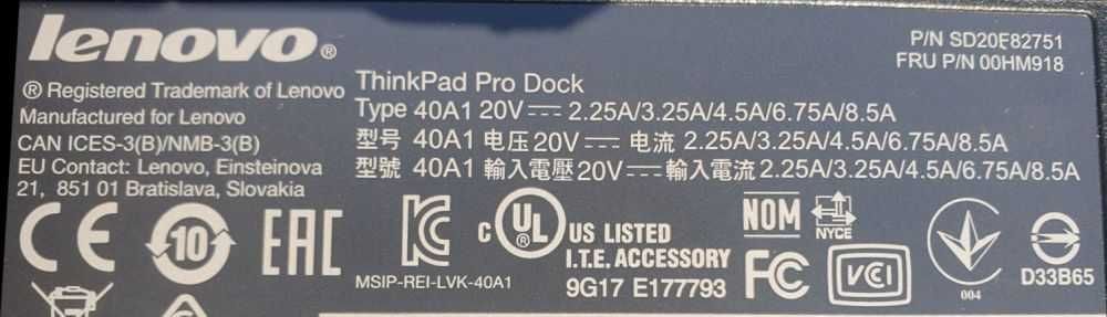 Docking station Lenovo, HP, Belkin