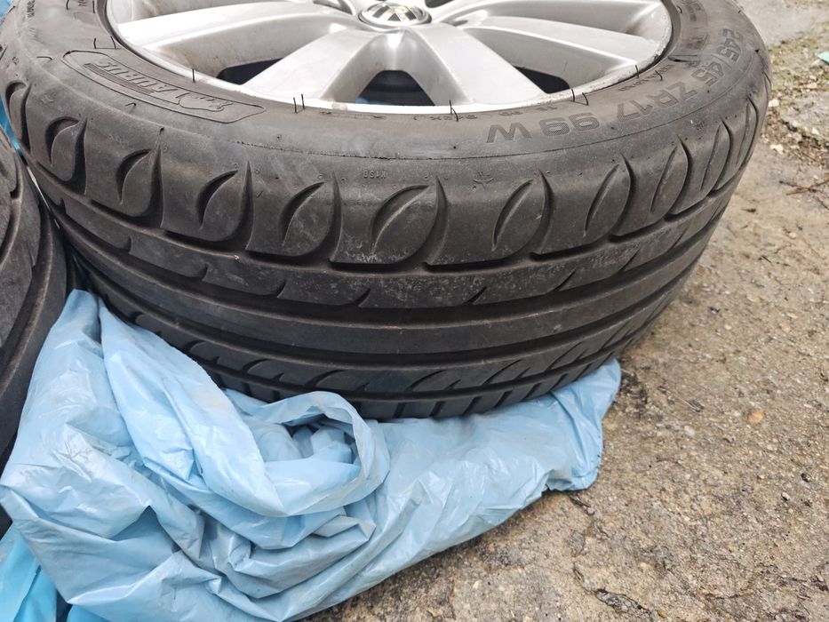 Set jante aliaj originale VW 17" + anvelope 245/45 R17