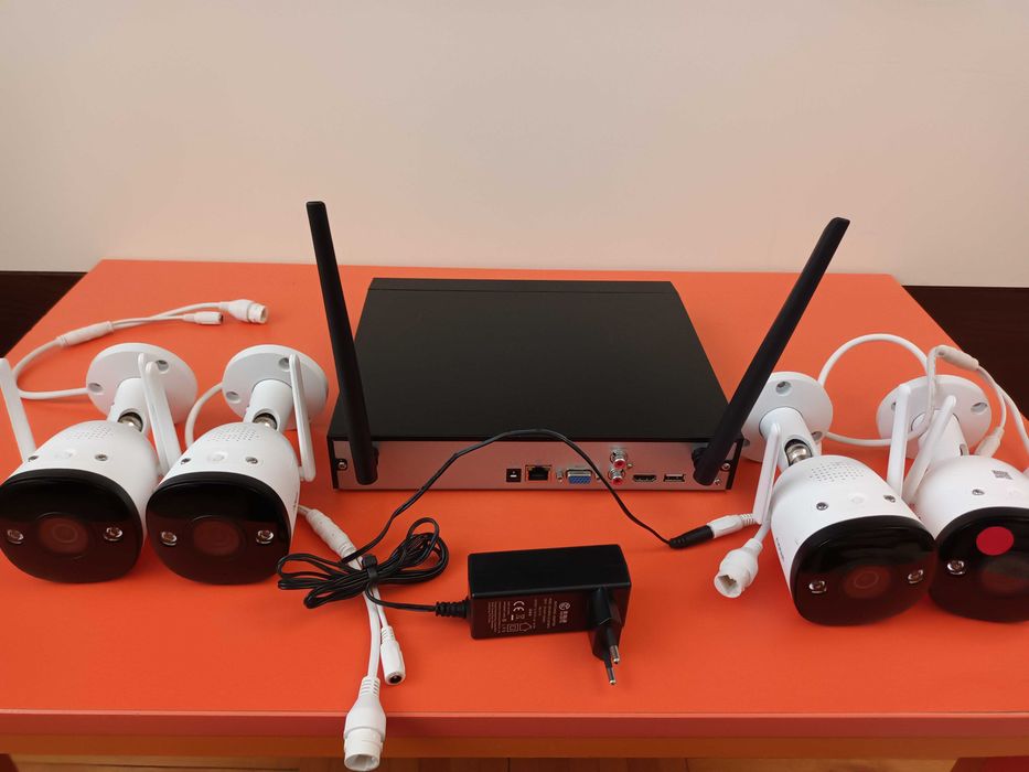 Kit Complet Supraveghere Wi-Fi IMOU Dahua - 4 Camere + NVR + 4 Alimentatoare NOI - Gata de Montaj
