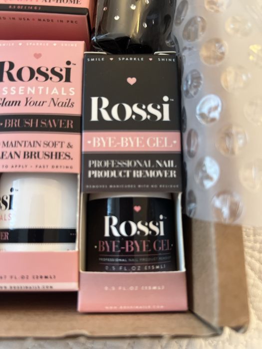 Kit pudra de unghii Rossi nails + remover + 3 culori