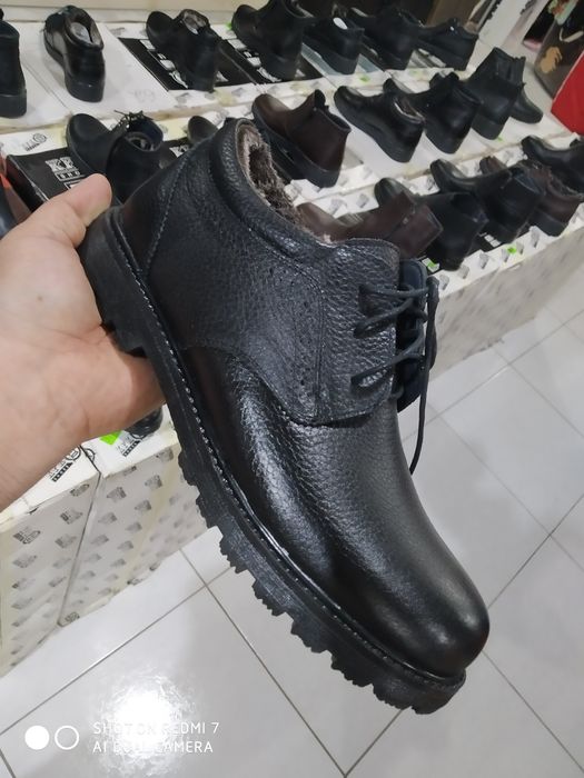 Сапоги мужские  с мехом  из натуральной кожи.Есть доставка