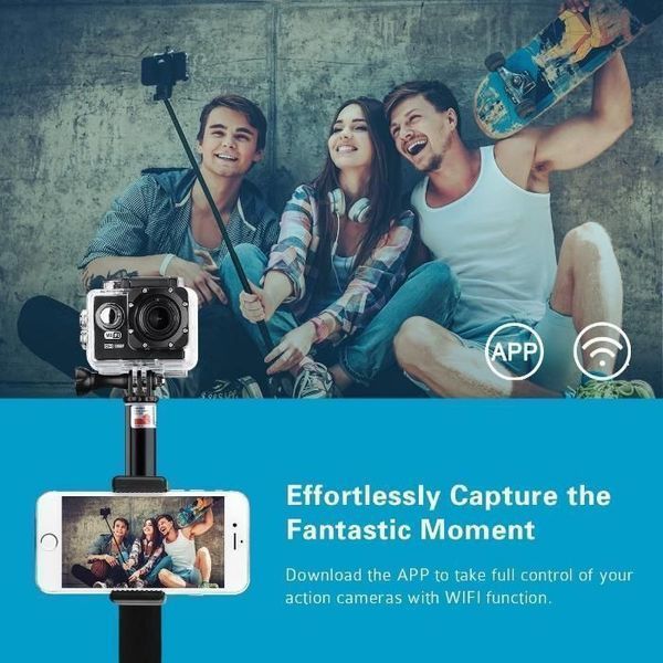 Монопод (селфи стик) клас 5 за gopro и смартфони, 98см, Алуминий