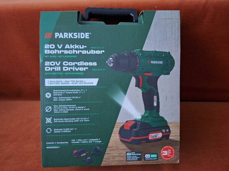 Bormasina - Masina de gaurit si insurubat Parkside cu acumulator si incarcator