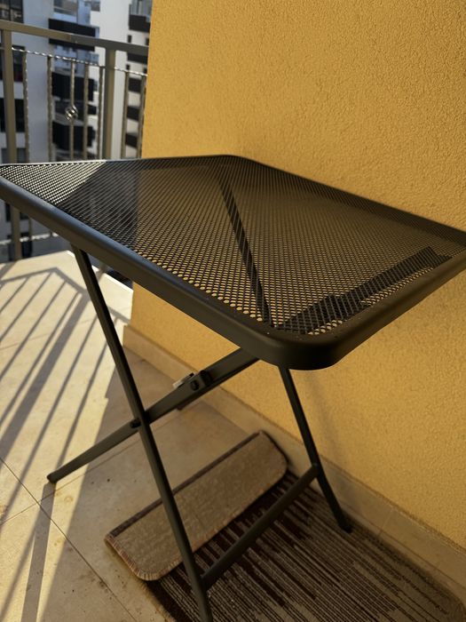 Set balcon/terasa scaune + masa metalice, pliabile