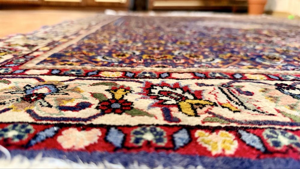 Covor Persan Manual Bidjar/Hamadan - Model Herati, Lână Naturală