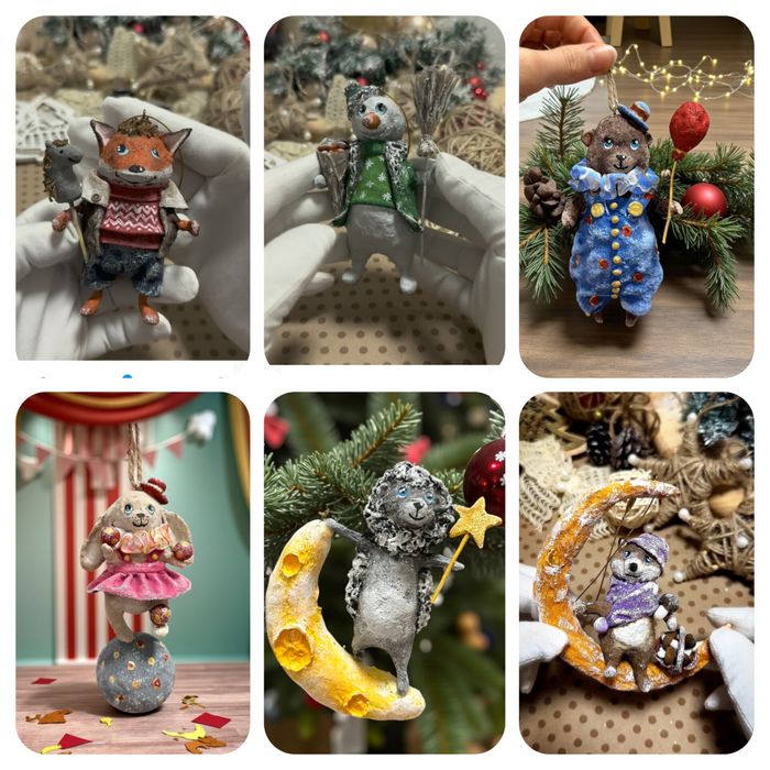 Продам ёлочные игрушки ручной работы