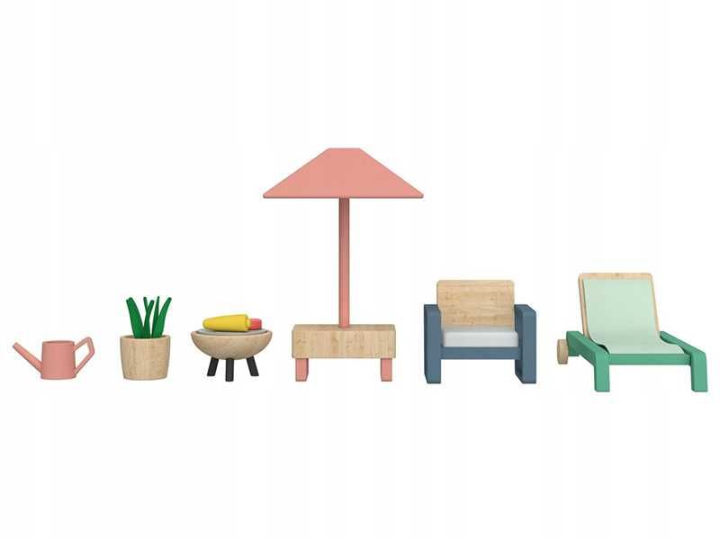 НОВИ! Мебели за къща за кукли Градински мебели 15 части