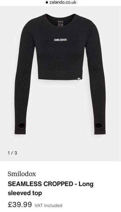 Smilodox Long Sleeved SEAMLESS CROPPED Top дамски топ - М
