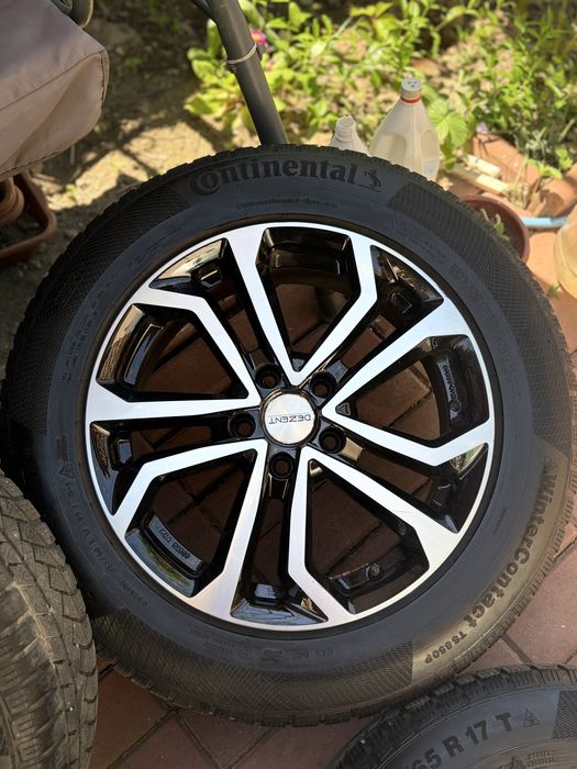 SET 4 JANTE DEZENT R17 + Anvelope Iarna Continental 215 / 65 / R17 TS 850 P