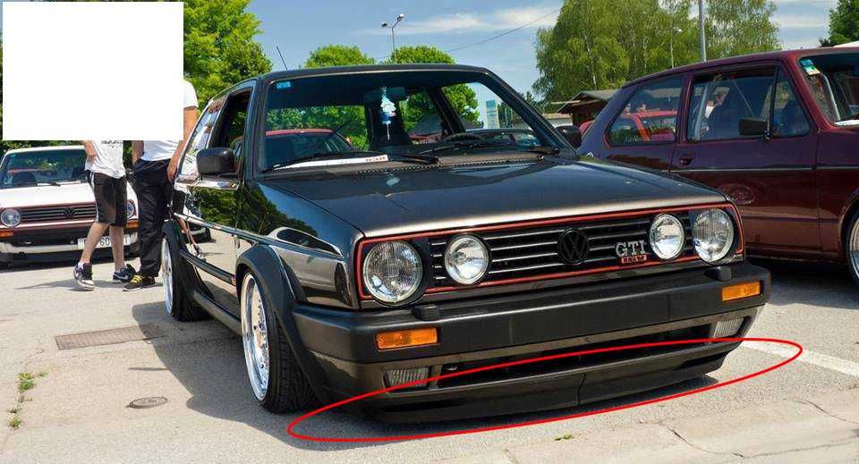 Prelungire bara fata tuning GTI look LIP VW Golf 2 Jetta MK2 NOU