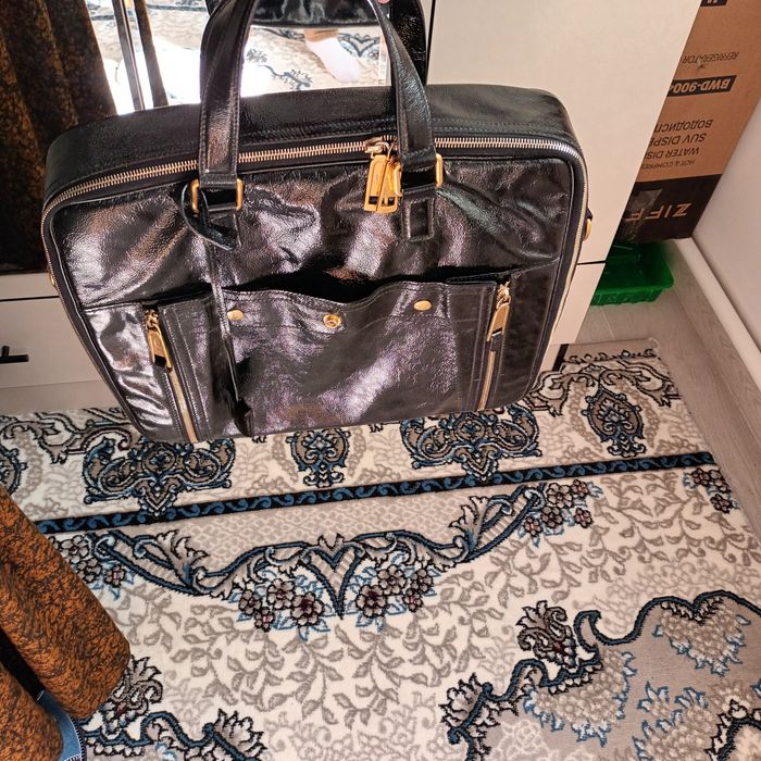 Кожаная мужская сумка для учёбы или на работу,