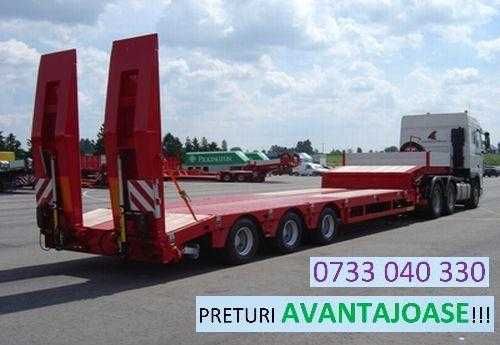 Inchiriere trailer - mutare utilaje - non stop - freza asfalt