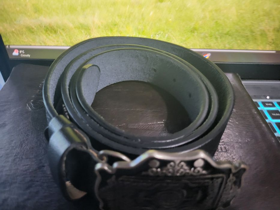 Казахский кожанный ремень