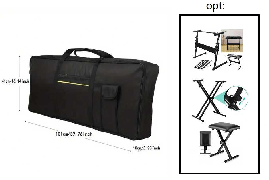Geanta impermeabila matlasata 100x40x12 cm Husa pentru orga, stative