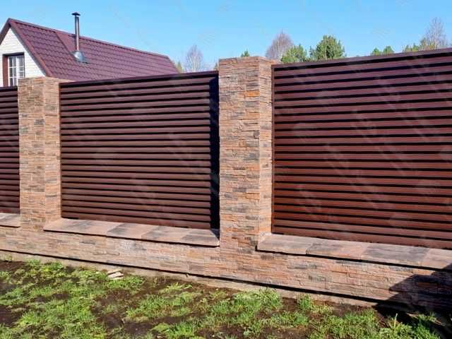 Забор жалюзи из металла