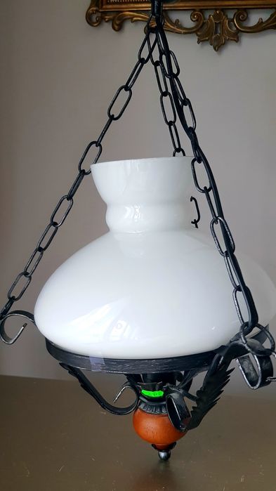 Candelabru vechi din fier forjat  bronz și cupru