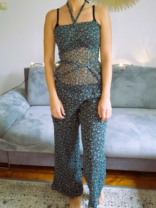 Бохо гащеризон XS/S + ръчно изработени обеци