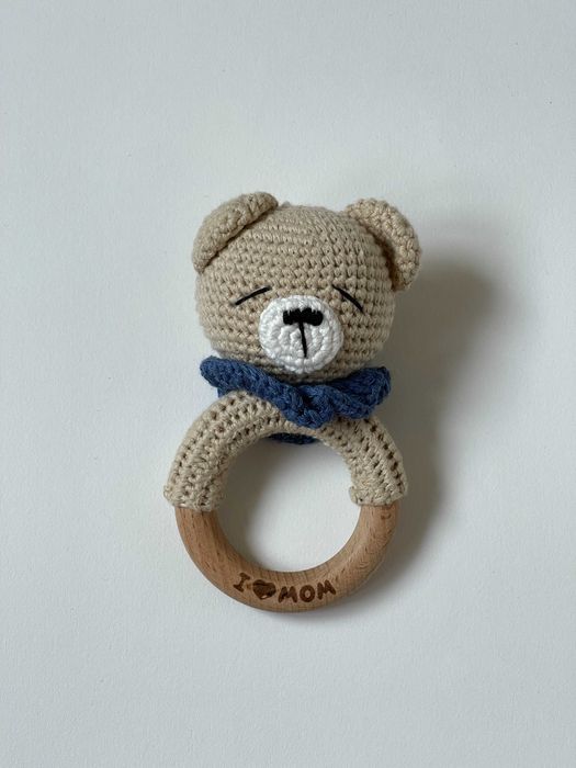 Вязанные детские погремушки прорезыватели