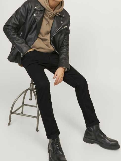 Jack & Jones Glenn - Blugi loose fit - black denim W33L34