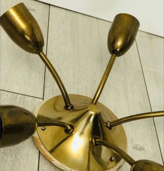 Mid century Sputnik lampa de perete cupru