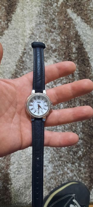 Ceas damă curea piele neagră