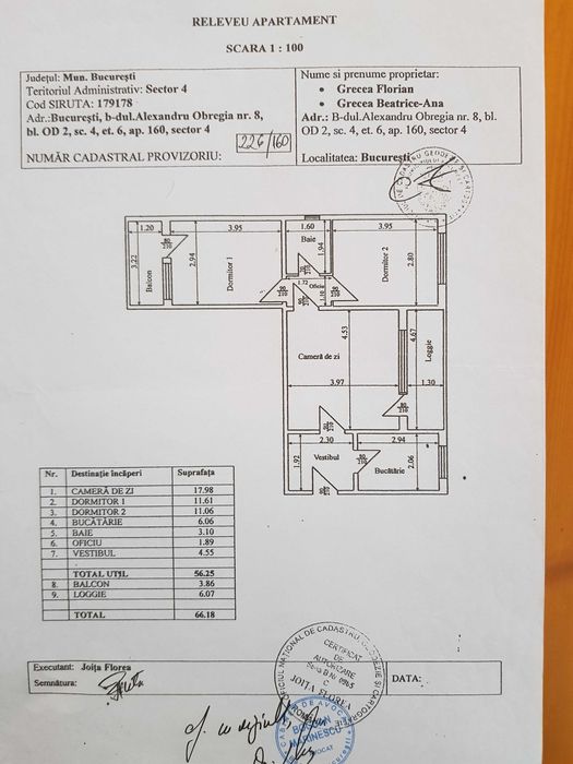Vând apartament cu 3 camere Obregia sector 4