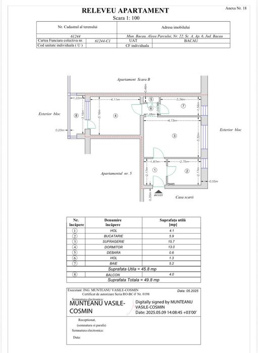 Apartament Aleea Parcului 2 camere 50mp (proprietar)