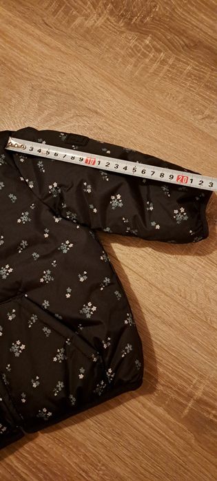 Ново зимно черно яке с пух двулицево бебе момиче Гап Gap 6-12м 62-74см