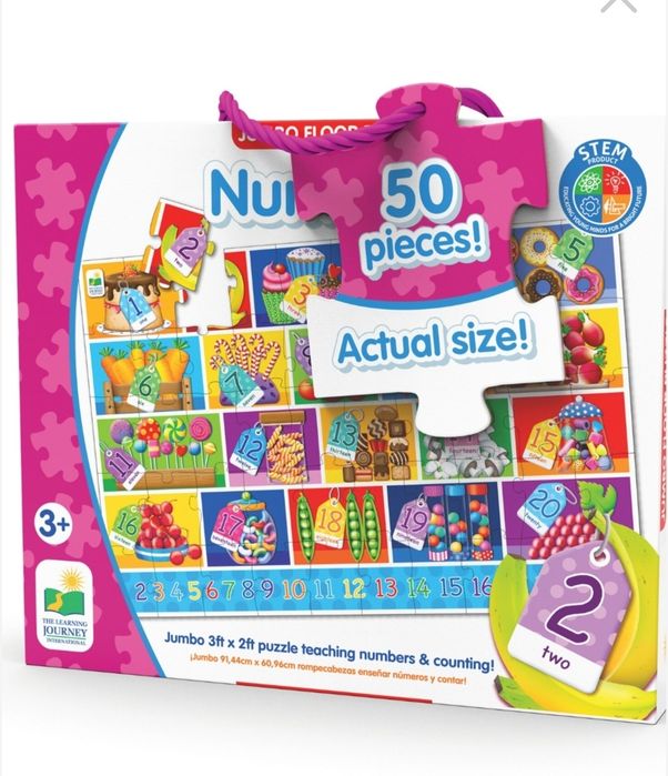 Puzzle Numbers de la The Learning Journey cartoane forma mare