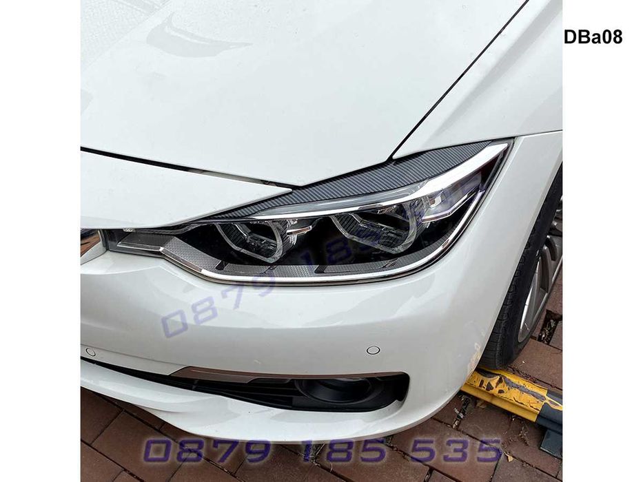 Тунинг горни вежди фарове BMW 3 F30 F31 облицовки бмв ф30 ф31 лайсни