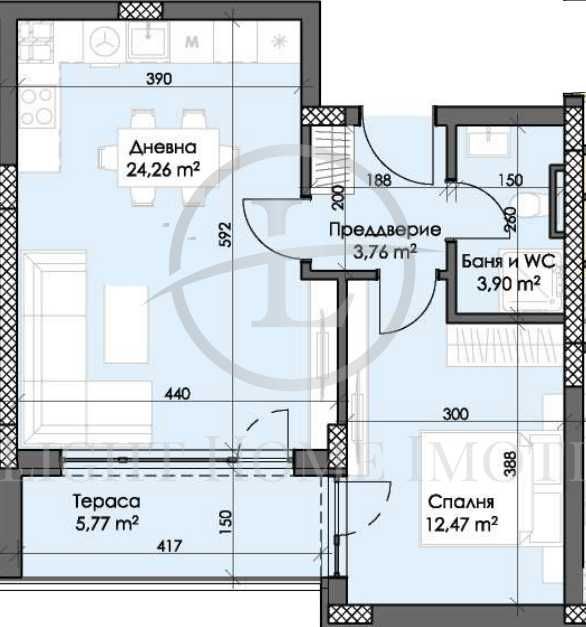 Продава се Двустаен апартамент в Пловдив, Тракия - 70 кв.м за 1147 €/кв.м - Снимка #2
