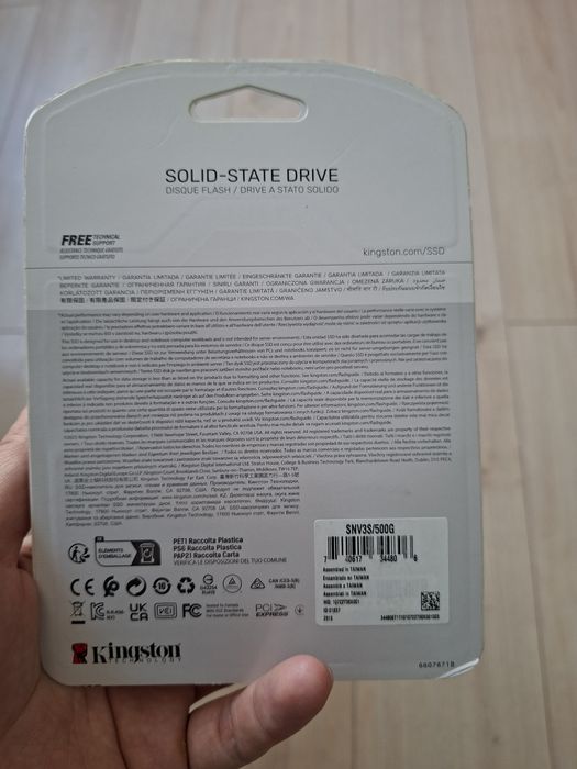 Ssd(m2) на 500gb, kingston