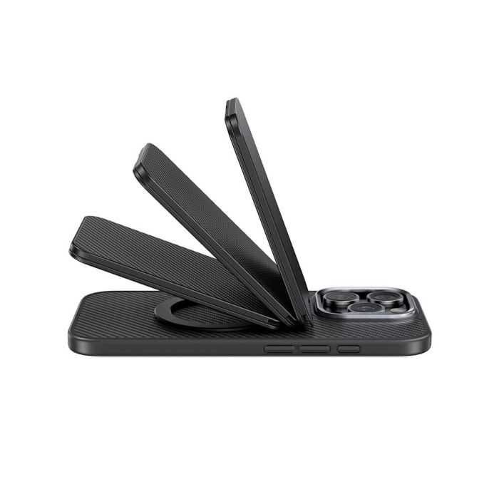 Карбонов wallet за iPhone с MagSafe - Benks ArmorGo Kevlar 600D Magnetic Wallet Stand Case