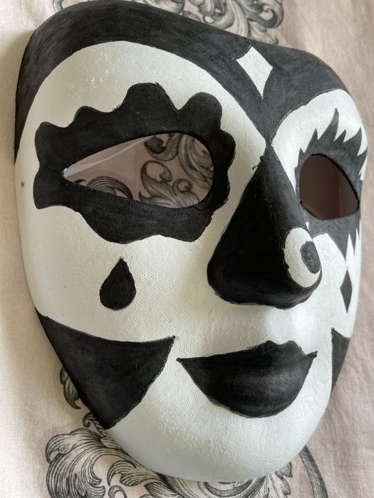 Masca Carnaval Alb Negru