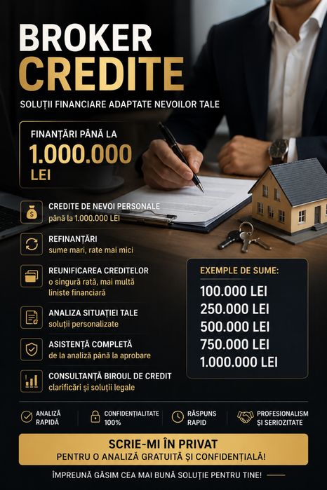 Broker Credite | Refinanțări | Ștergere din Biroul de Credit