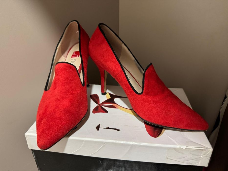 Туфли замша и лак