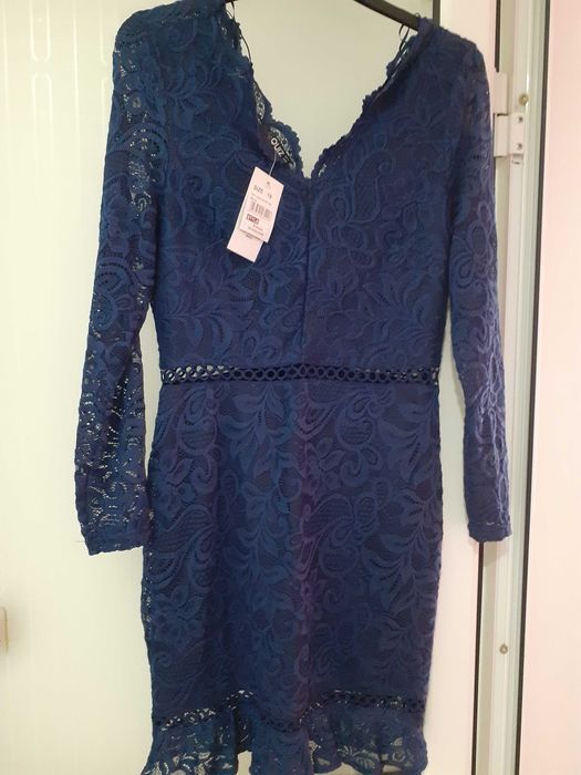Rochie eleganta albastru din dantela