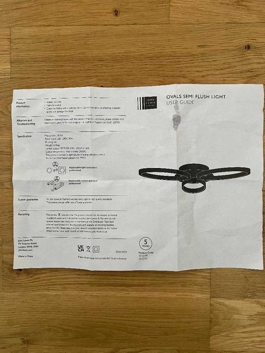 Стилна и красива нова LED таванна лампа