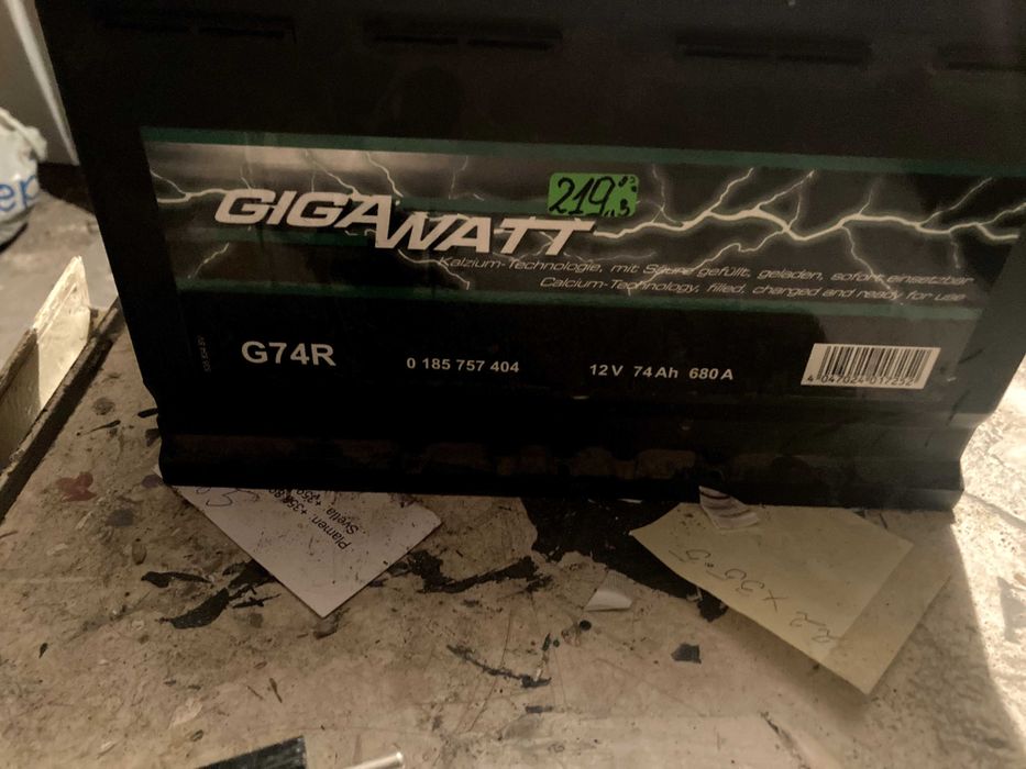 Акумулатор GIGAWATT 74 AH