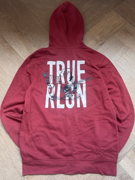 True religion red wine zip-hoodie