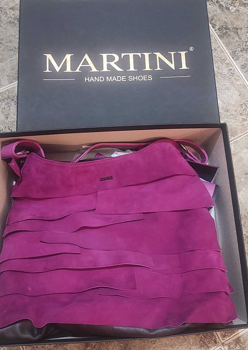 Стилни чанта и боти от естествен велур и кожа